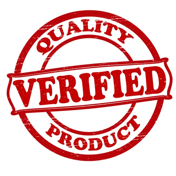 Quality verified and product — Stock Vector