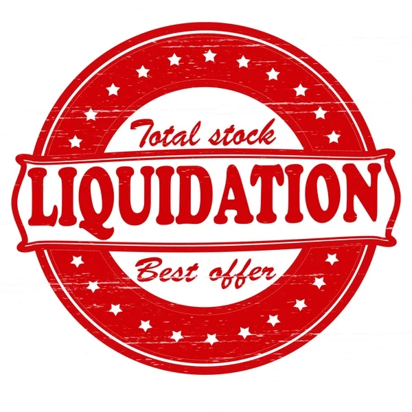 Liquidatie — Stockvector