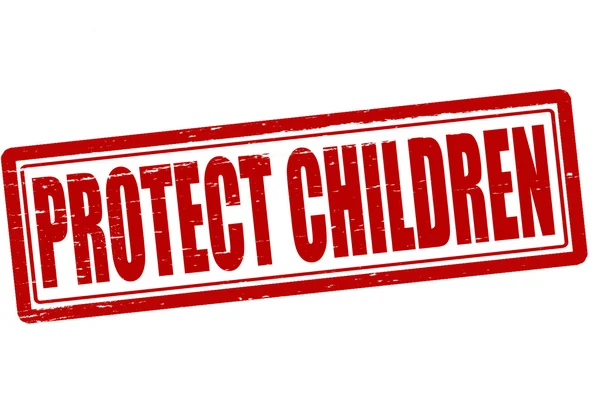 Proteggere i bambini — Vettoriale Stock