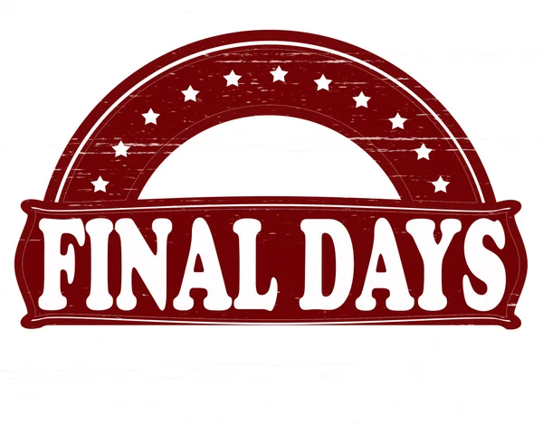 Final days — Stock Vector