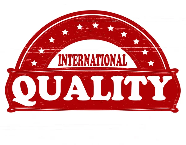 Qualidade internacional — Vetor de Stock