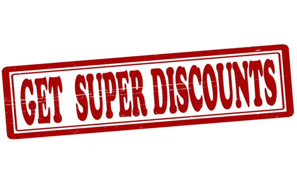 Get super discounts — Stock Vector