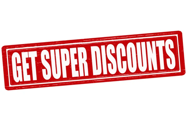 Get super discounts — Stock Vector