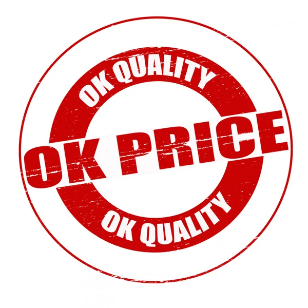 Ok quality ok price — Stock Vector