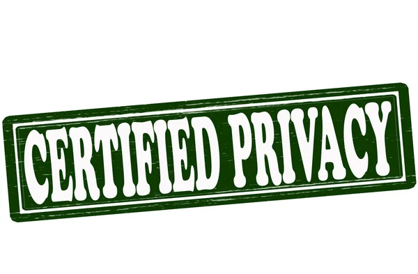 Privacidade certificada — Vetor de Stock