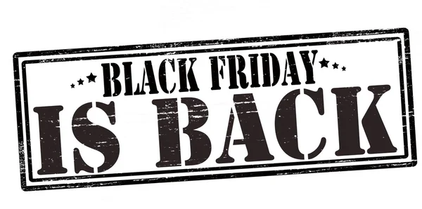 Black Friday est de retour — Image vectorielle