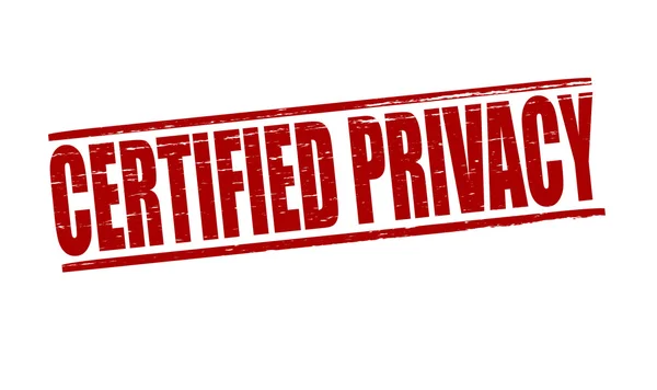Confidentialité certifiée — Image vectorielle