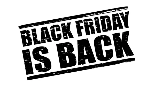 Black Friday est de retour — Image vectorielle