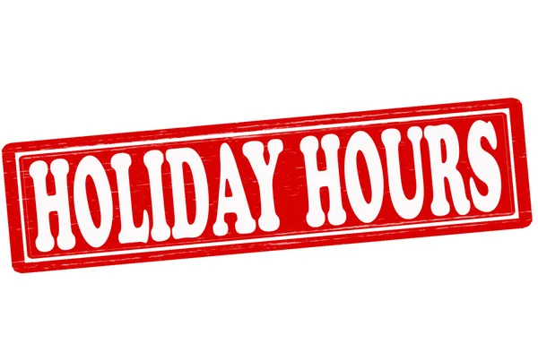 Holiday hours — Stock Vector