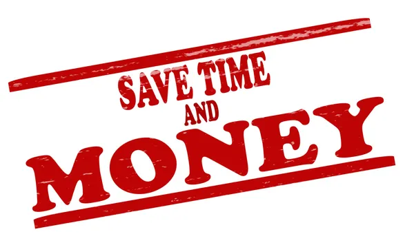 Zeit und Geld sparen — Stockvektor