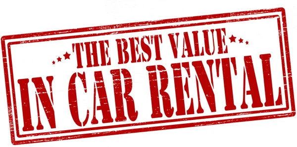 The best value in car rental — Stock Vector