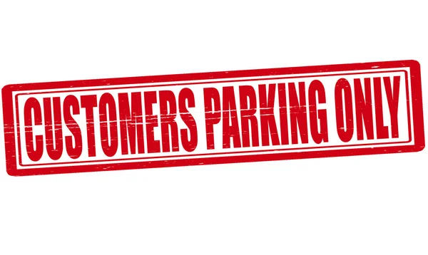 Customers parking only — Stock Vector