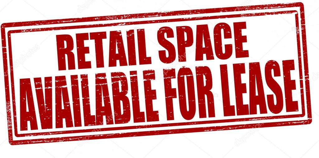 Retail space available for lease — Stock Vector © carmenbobo 49272795