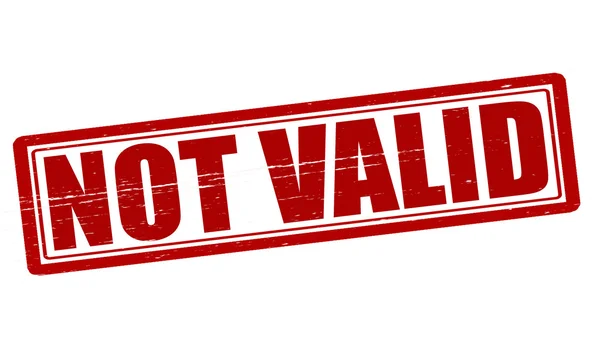 Not valid — Stock Vector