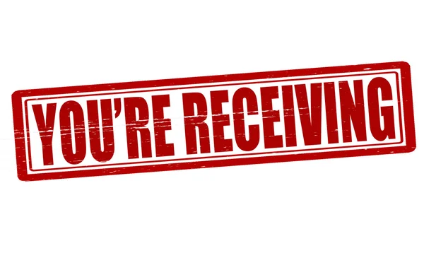 You are receiving — Stock Vector