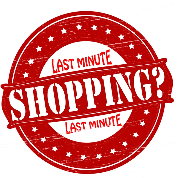 Shopping last minute — Vettoriale Stock