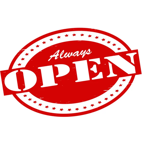 Always open — Stock Vector