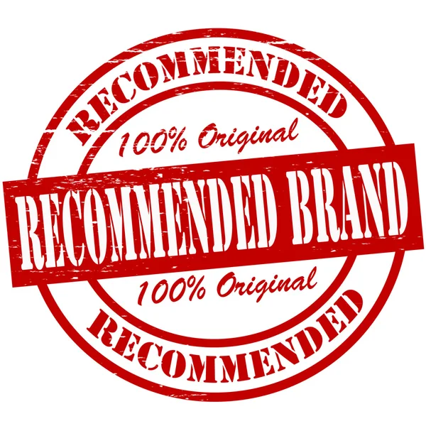 Recommended brand — Stock Vector