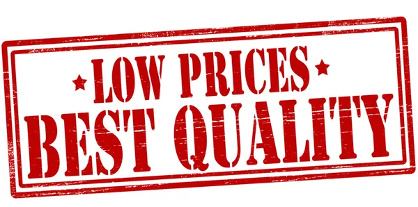 Niskie ceny, najwyższa jakość — Wektor stockowy