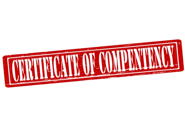 Certificado de competencia — Vector de stock