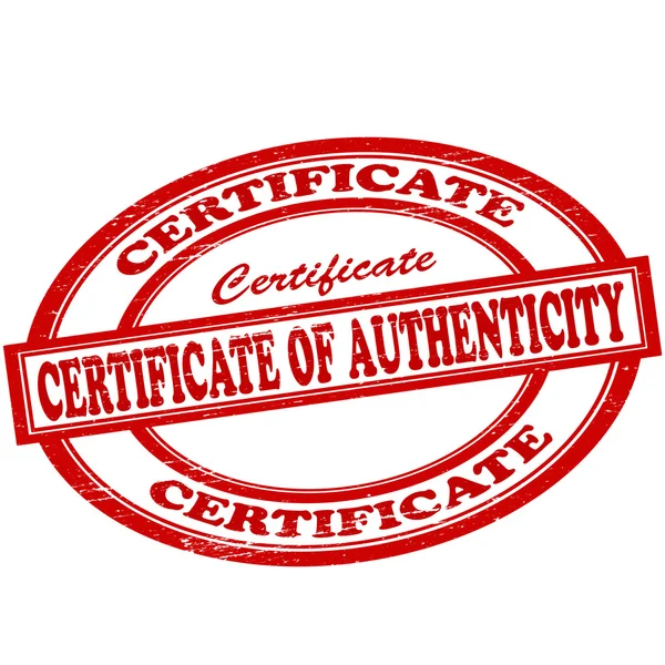 Certificado de autenticidad — Vector de stock