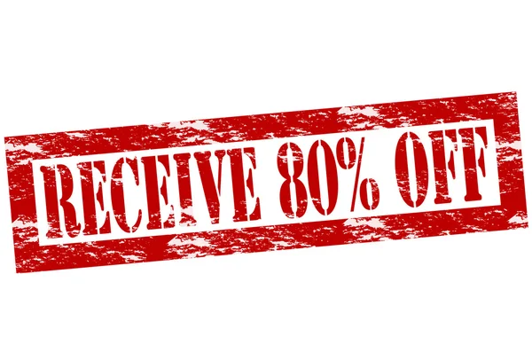 Receive eighty percent off — Stock Vector