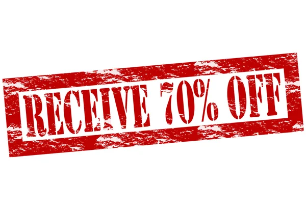 Receive seventy percent off — Stock Vector