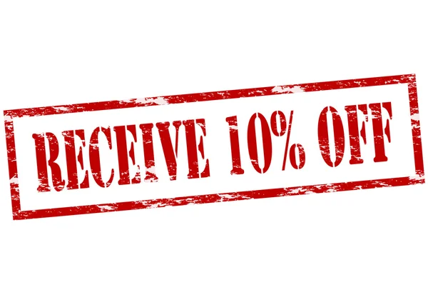 Receive ten percent off — Stock Vector