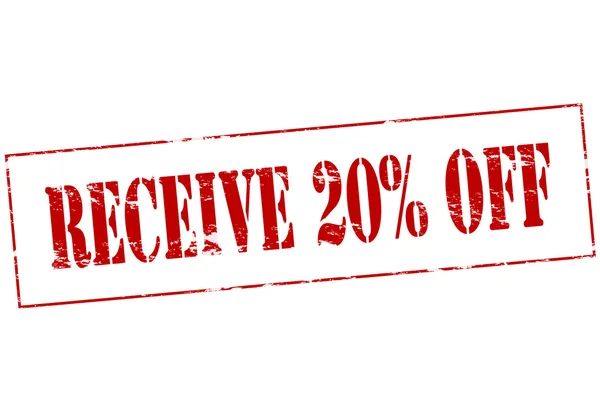 Receive twenty percent off — Stock Vector