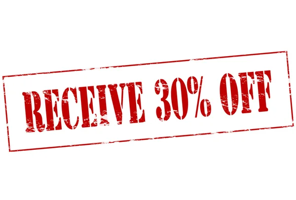 Receive thirty percent off — Stock Vector