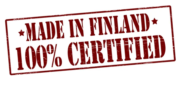 I finland gjorde ett hundra procent certifierad — Stock vektor