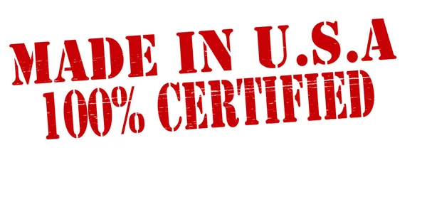 Made in USA zu hundert Prozent zertifiziert — Stockvektor