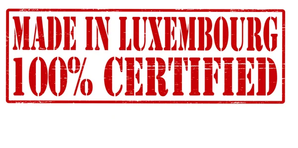 Made in Luxenbourg certificato al cento per cento — Vettoriale Stock