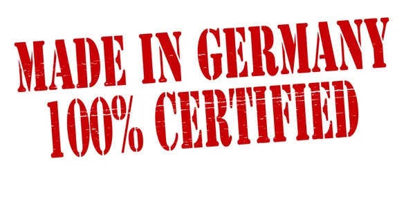 Made in Germany one hundred percent certified — Stock Vector