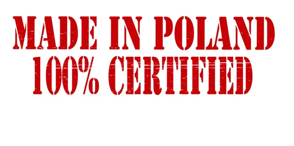 Made in Poland certificato al cento per cento — Vettoriale Stock