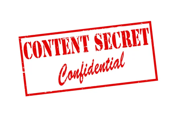 Content secret — Stock Vector