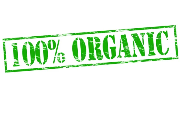 One hundred percent organic — Stock Vector