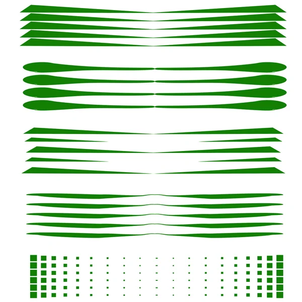 Conjunto vectorial de cepillo grunge sobre fondo blanco — Vector de stock