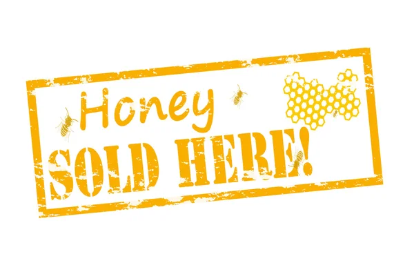 Honey sold here — Stock Vector