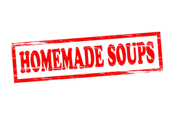 Homemade soups — Stock Vector