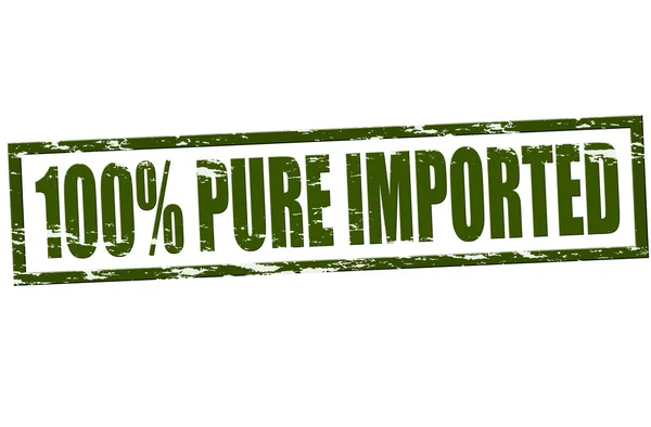 One hundred percent pure imported — Stock Vector