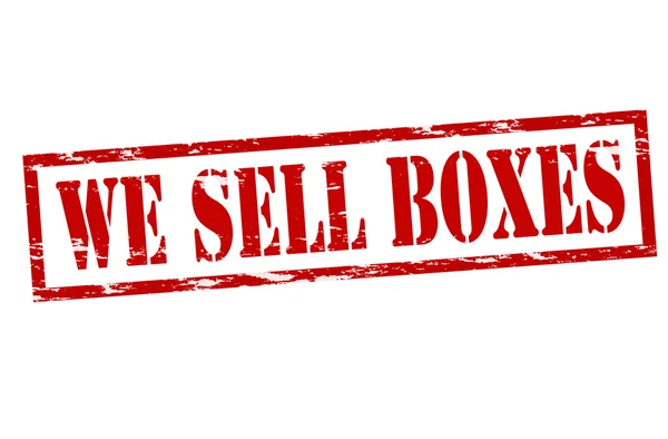 Vendemos cajas — Vector de stock