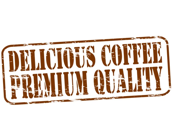 Delicious coffee premium quality — Stock Vector