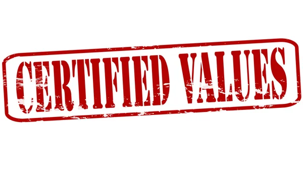 Zertifizierte Werte — Stockvektor