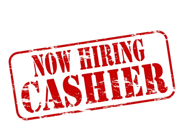 Now hiring cashier — Stock Vector