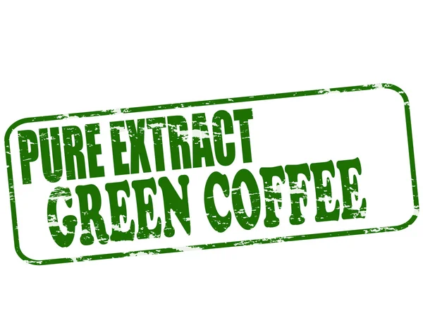 Extracto puro café verde — Vector de stock