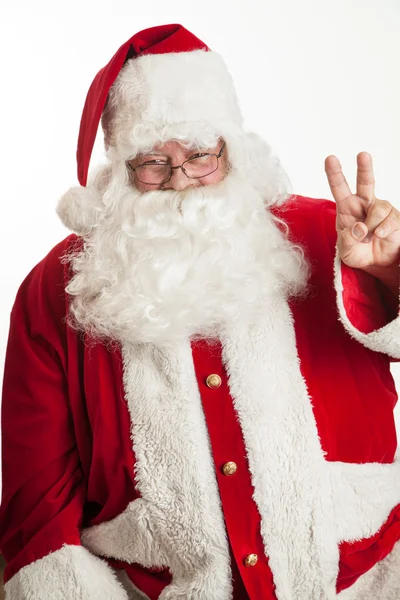 Noel Baba barış işareti