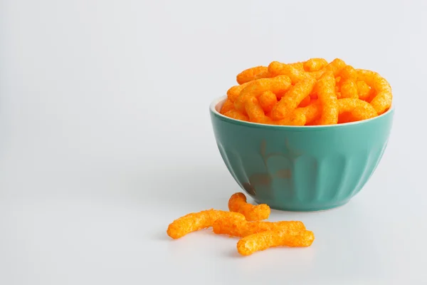 Chees stiks in a green bowl — Stock Photo, Image