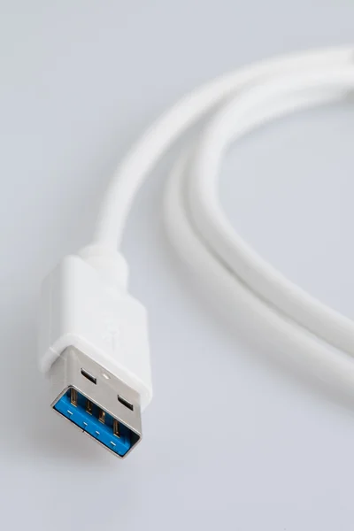 Fehér usb kábel — Stock Fotó