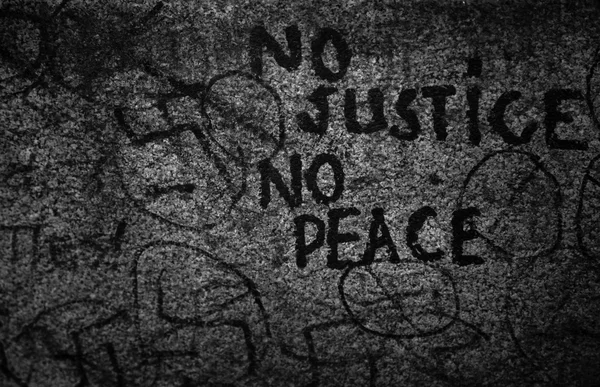 No justice-No peace concrete texture and background — Stock Photo, Image